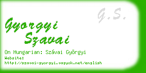 gyorgyi szavai business card
